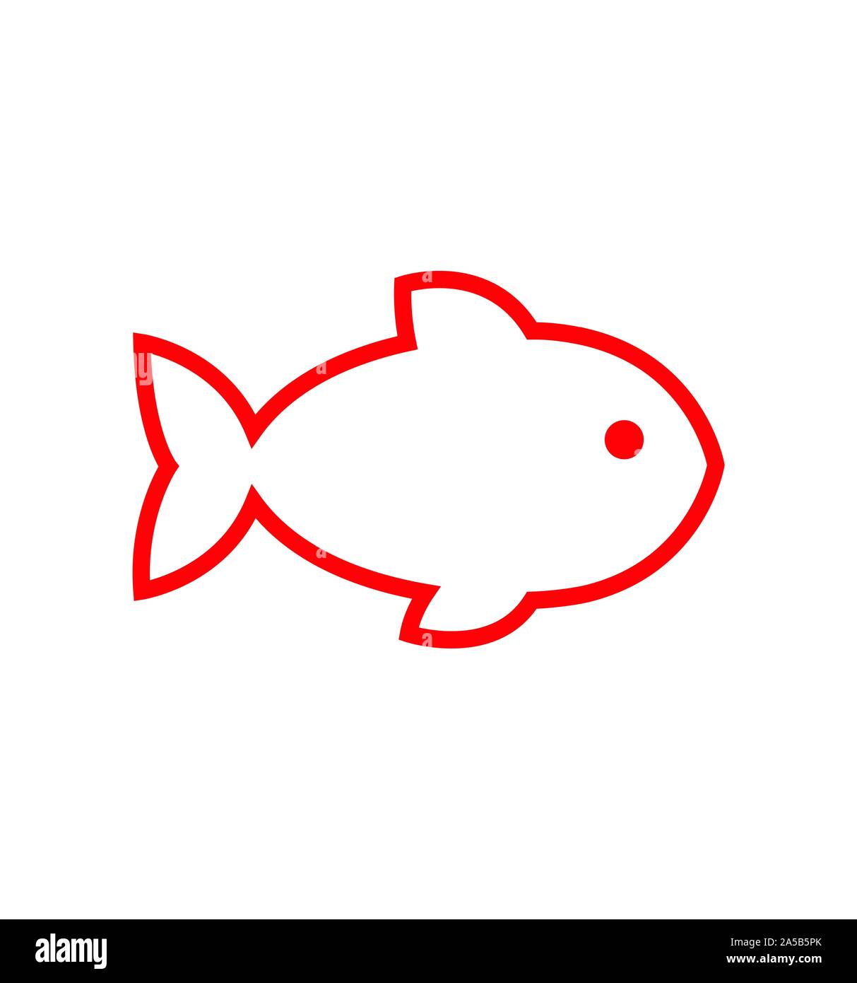 fish line icon vector illustration eps 10 isolated Stock Vector