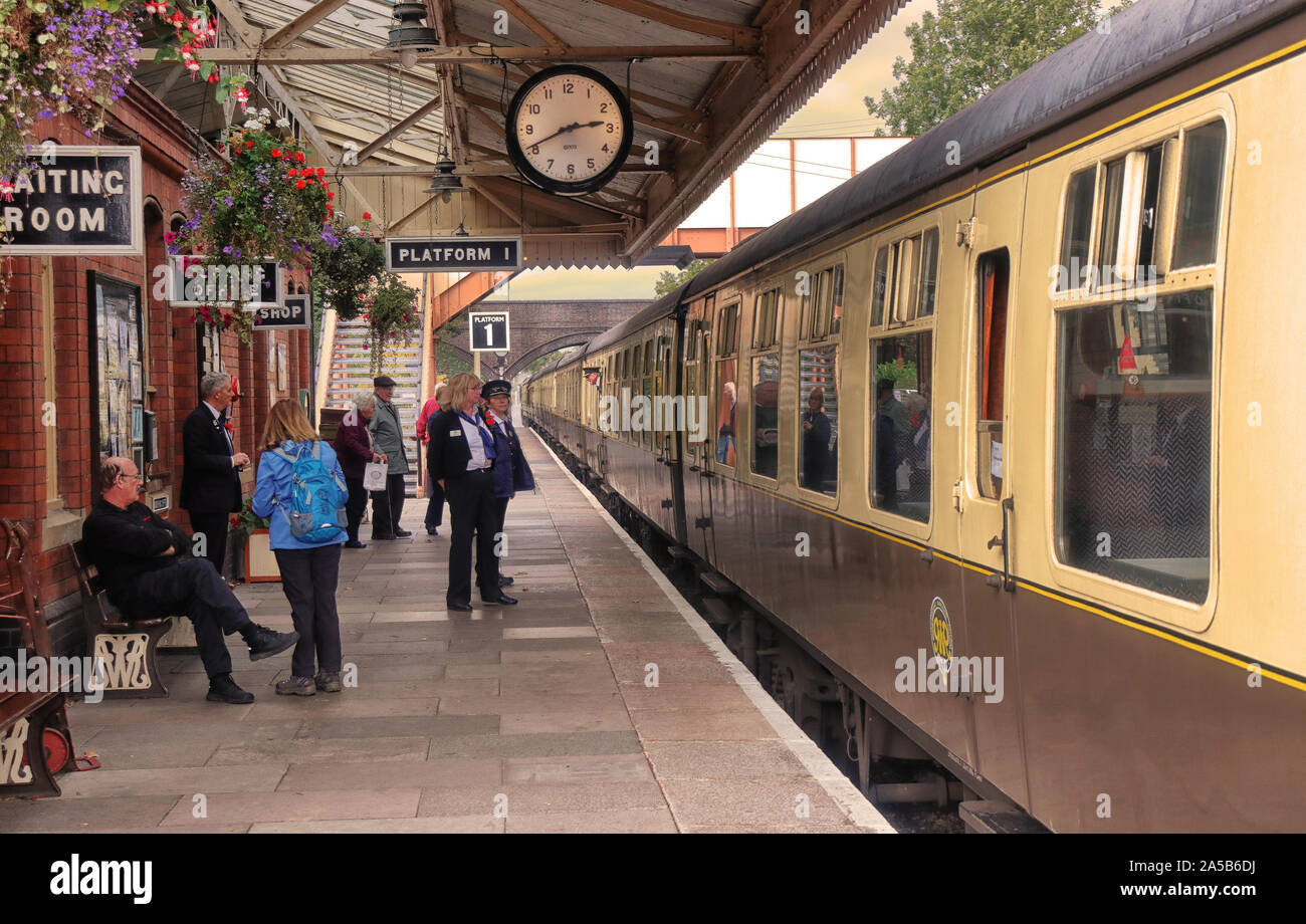 Toddington Railway Station in the Cotswolds in Gloucestershire, England