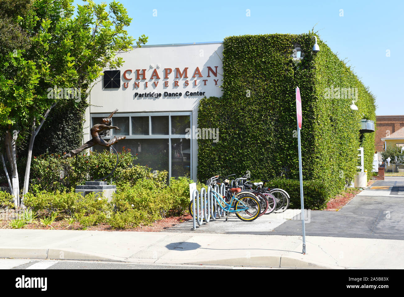 ORANGE, CALIFORNIA - 14 OCT 2019: Chapman University’s Partridge Dance Center. Located at the corner of Cypress and Maple, this state of the art dance Stock Photo