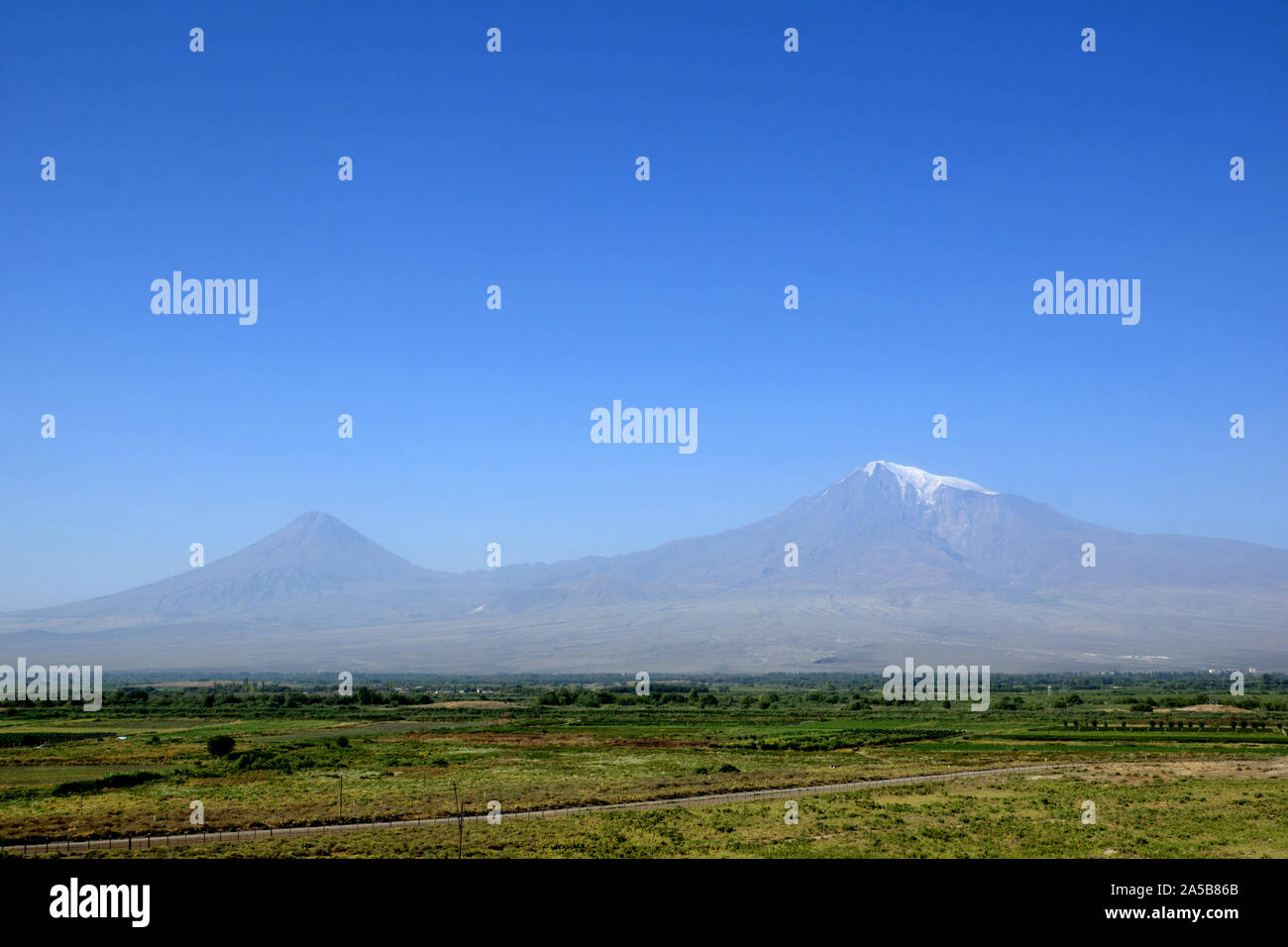 Armenia: Big and little Ararat Stock Photo