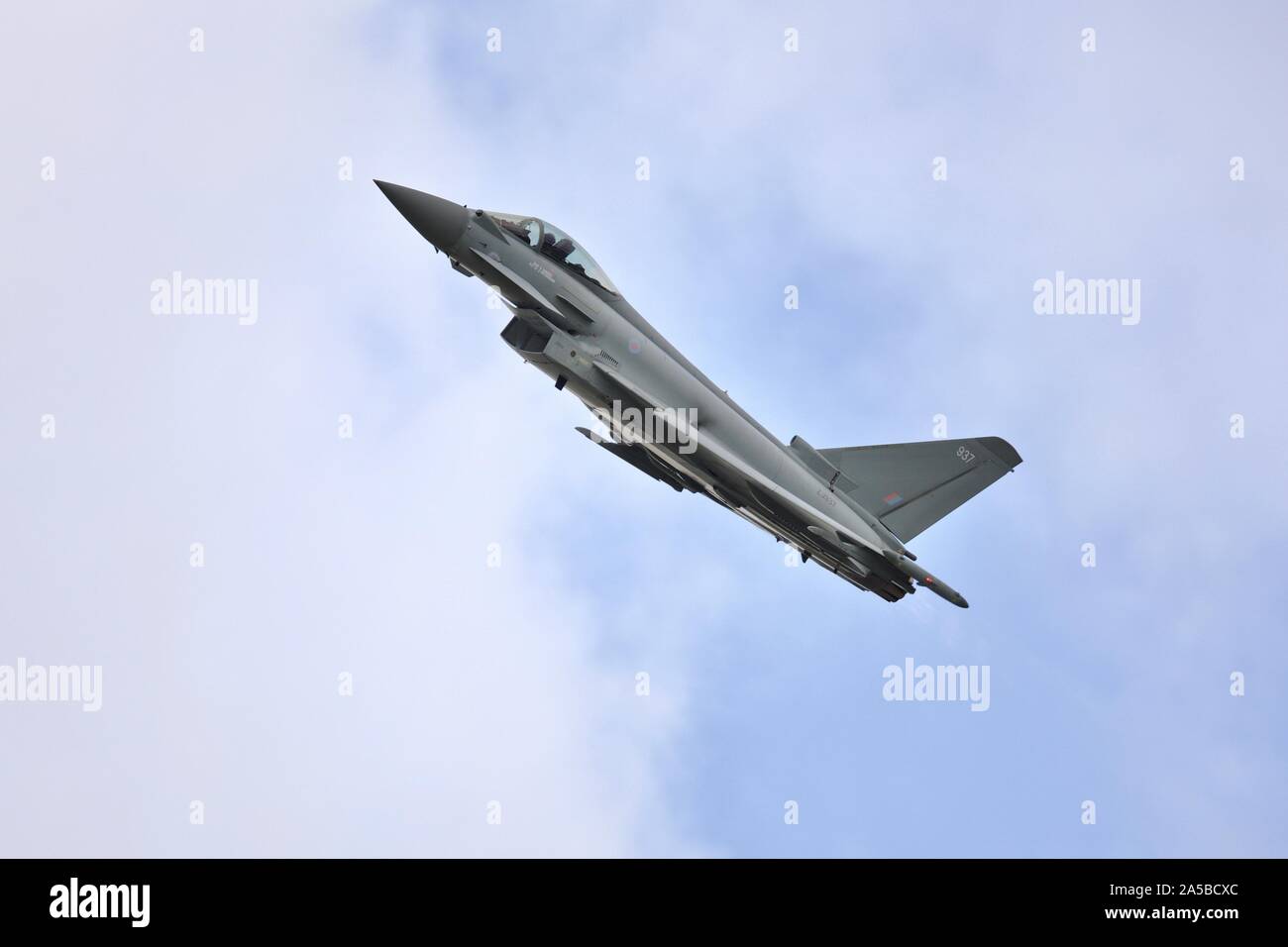 RAF Typhoon fighter jet performing at the Royal International Air Tattoo 2019 Stock Photo