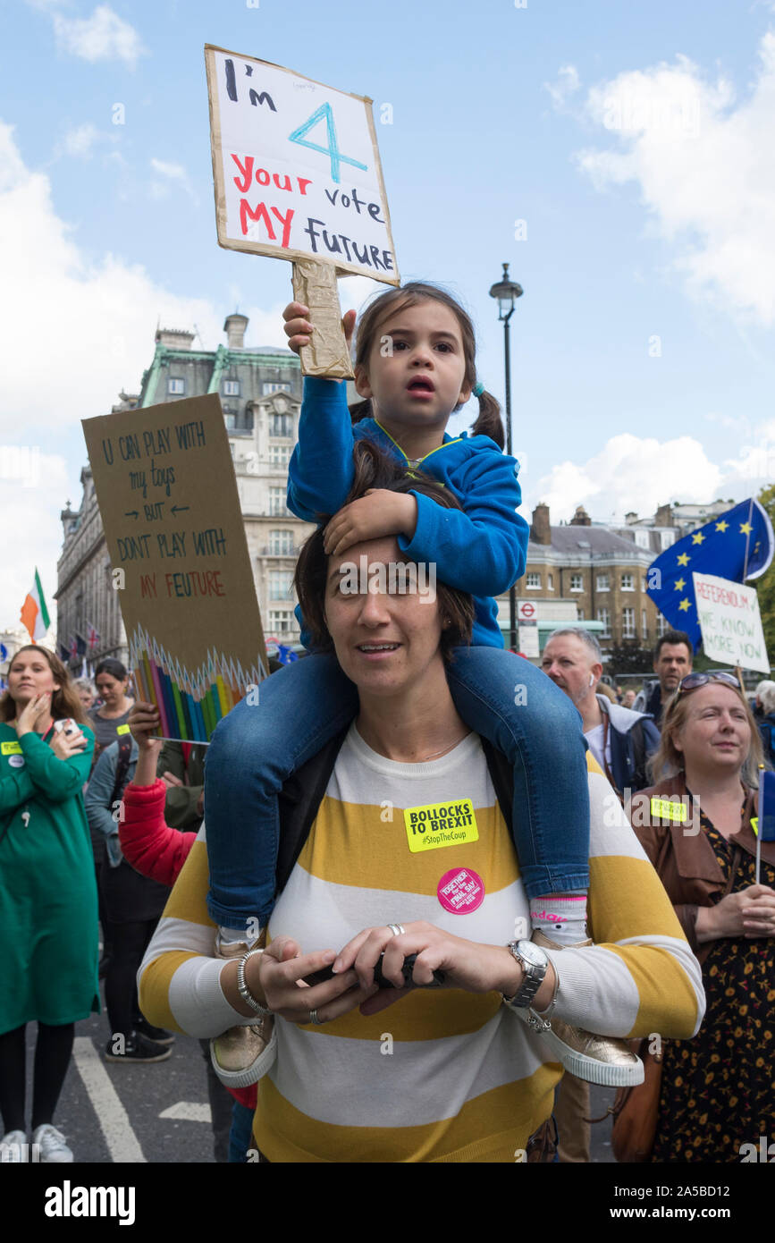 Peoples Vote March, London, Uk, 19th October 2019 Stock Photo