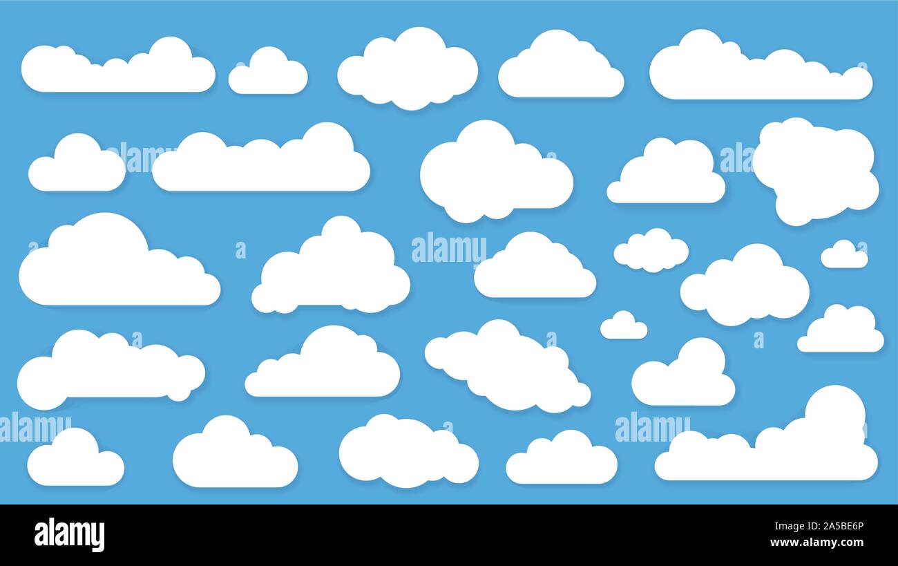 clouds in blue sky vrctor icon set Stock Vector Image & Art - Alamy