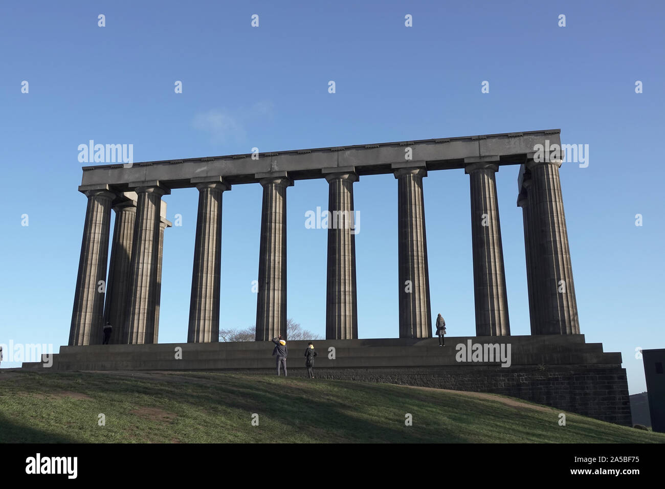 National Monument on Calton Hill, Edinburgh, Scotland Stock Photo