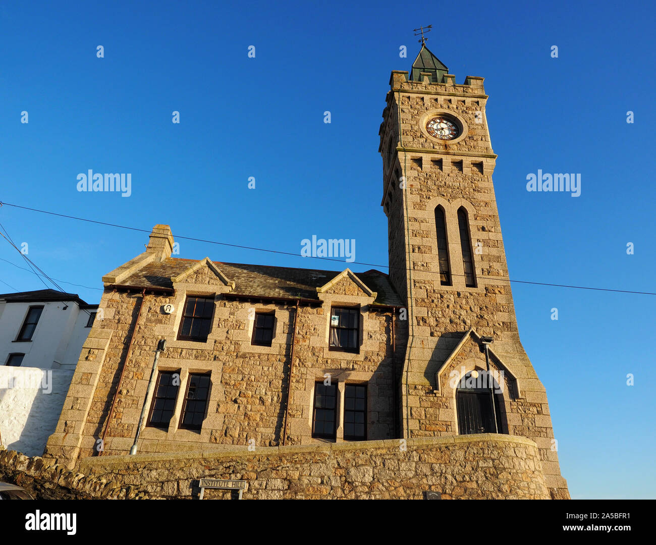 The Bickford-Smith Institute building at Porthleven, Cornwall, UK Stock Photo