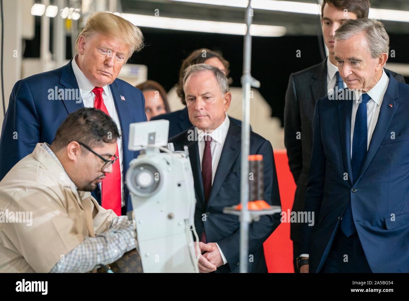 U.S President Donald Trump tours the newly opened Louis Vuitton