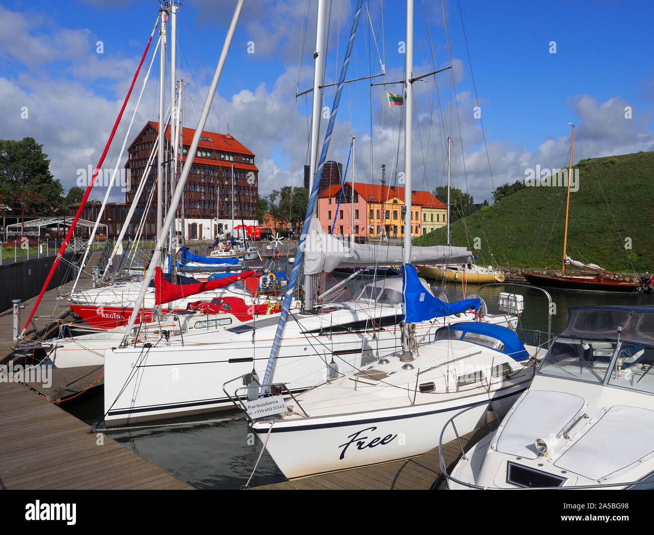 The yacht basin at Klaipeda, Lithuania. Stock Photo