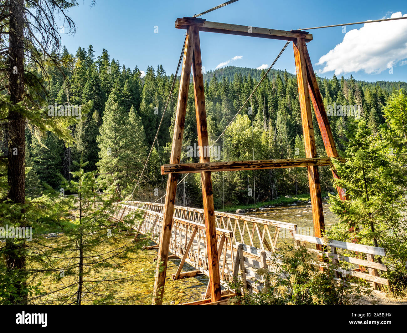 Narrow wooden pedestrian trail hi-res stock photography and images - Alamy