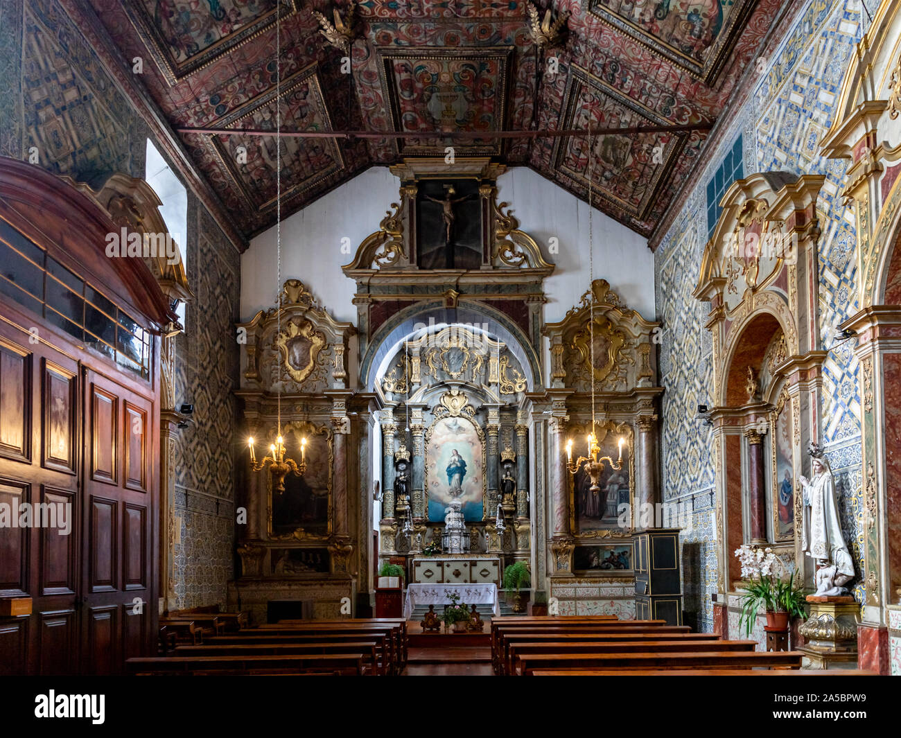 Chapel of the resurrection. Convento de Santa Clara (Santa Clara Convent), Funchal, Madeira, Portugal Stock Photo