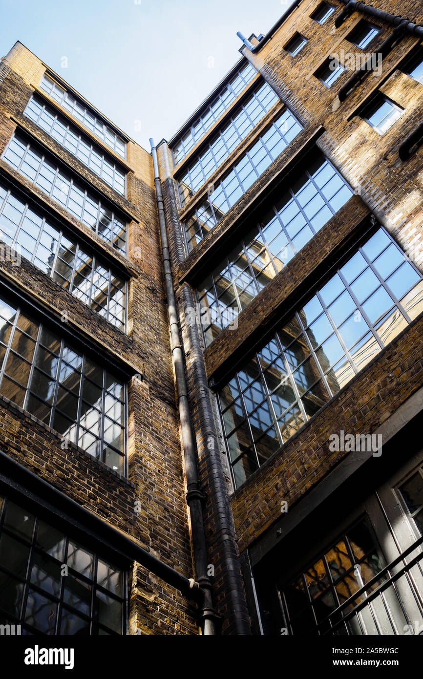 Old glass industrial building in London Stock Photo