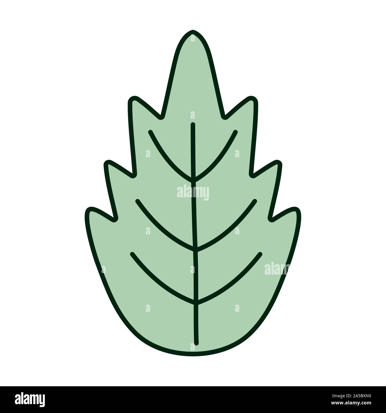 white background with gree leaf foliage vector illustration Stock