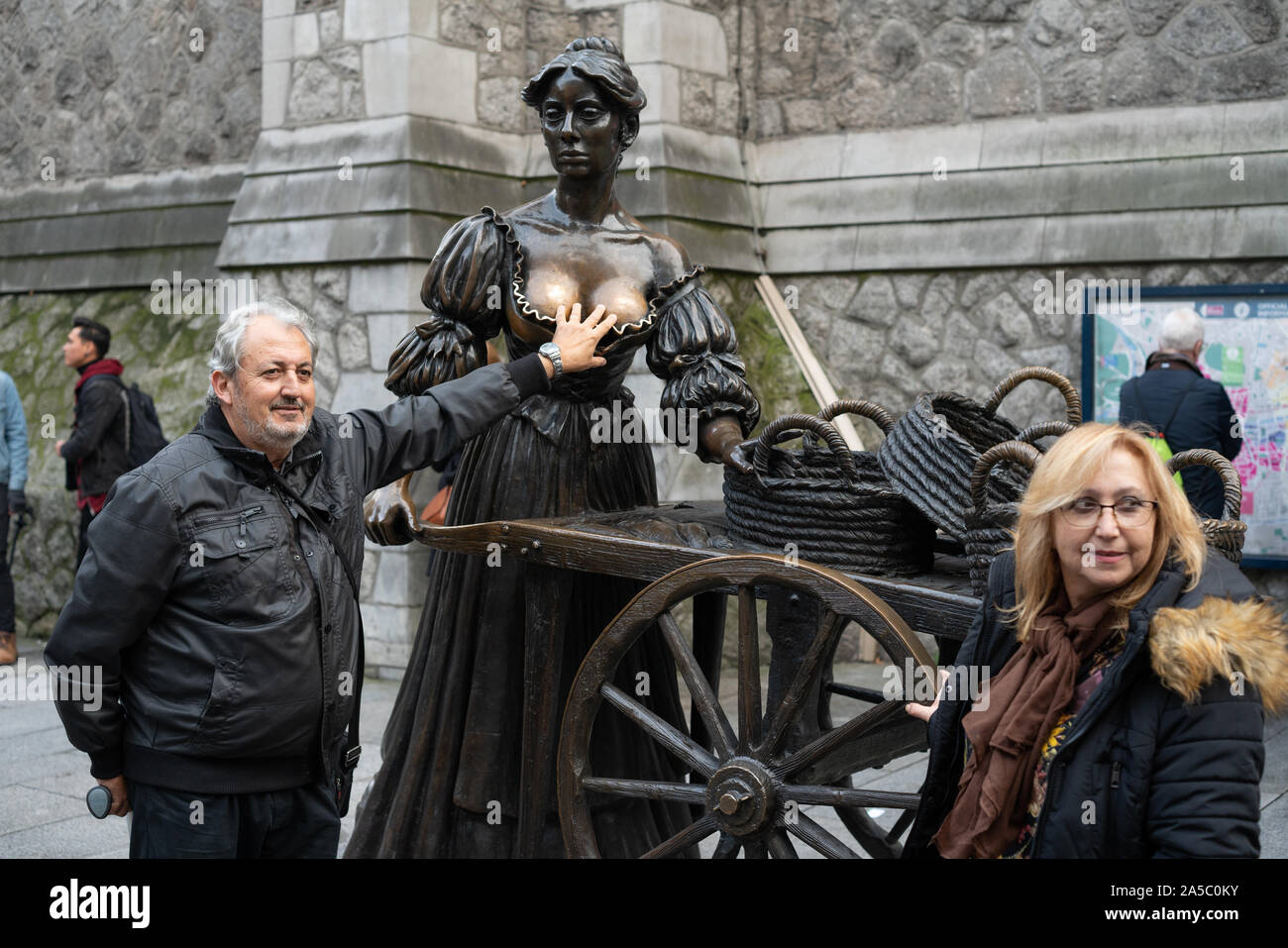 Molly Malone statue, Dublin city, Ireland. Stock Photo