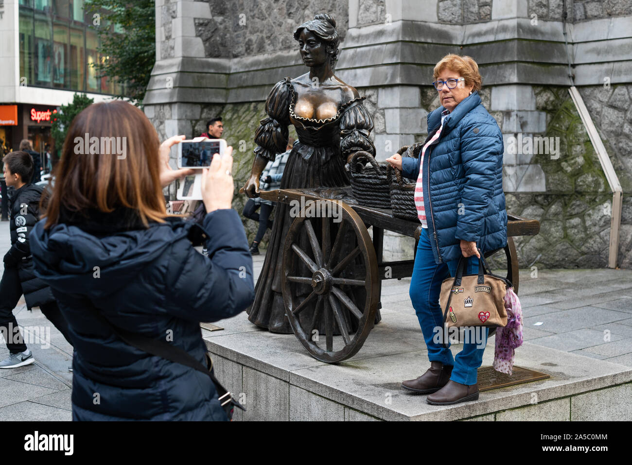 Molly Malone statue, Dublin city, Ireland. Stock Photo
