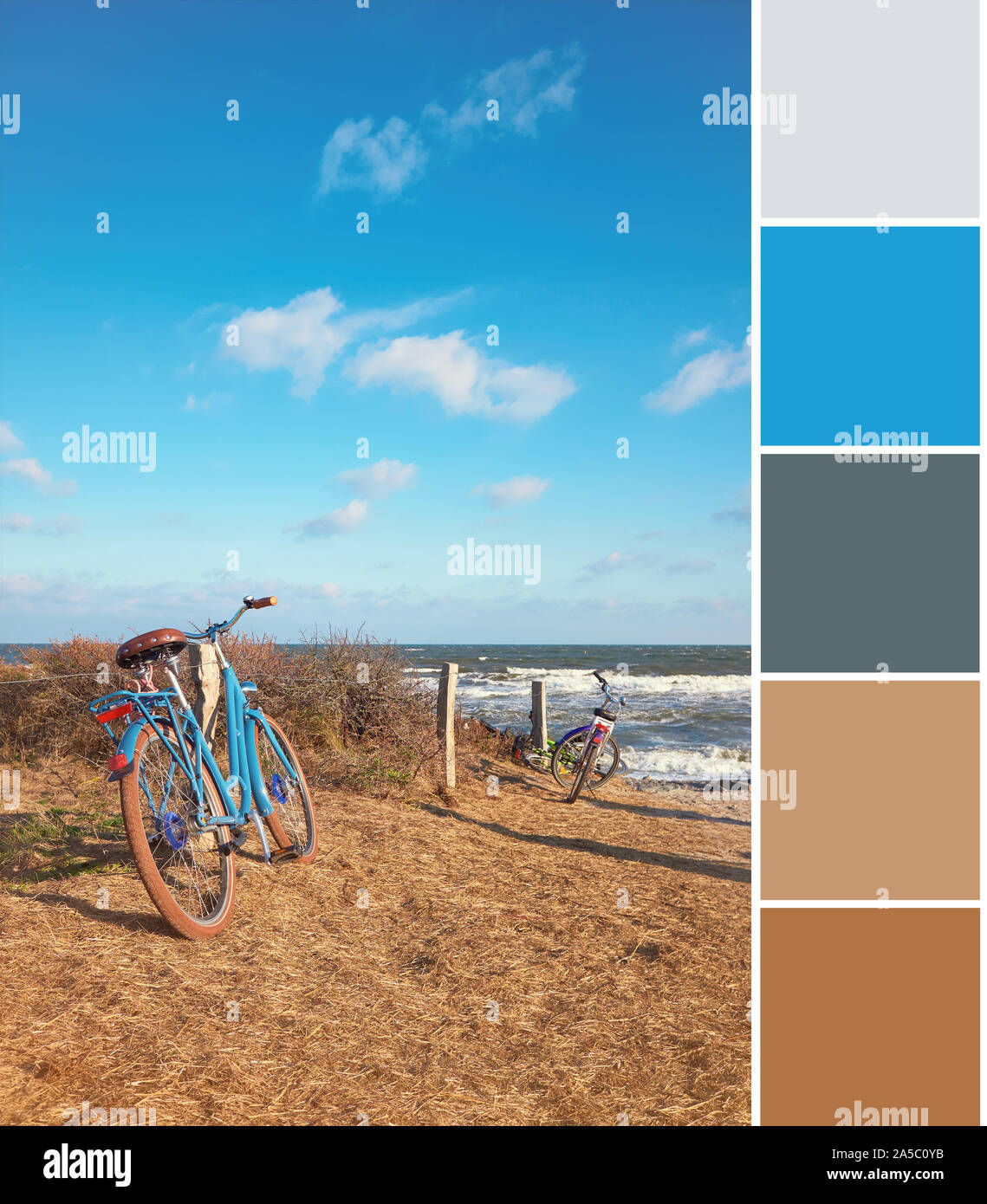 Color matching complementary palette from travel image of bikes by the ...