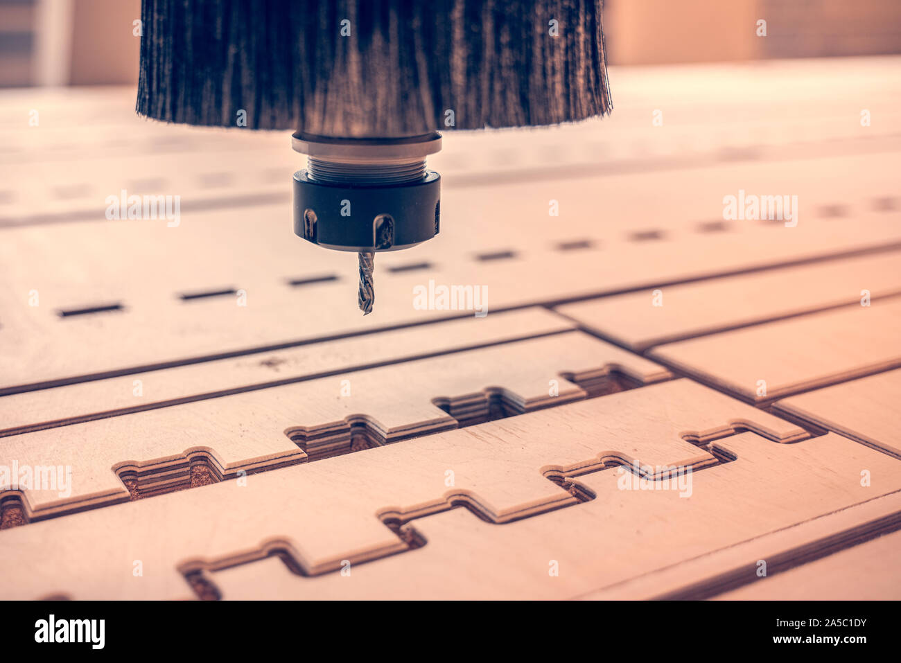CNC milling machine. Template, mockup. Stock Photo