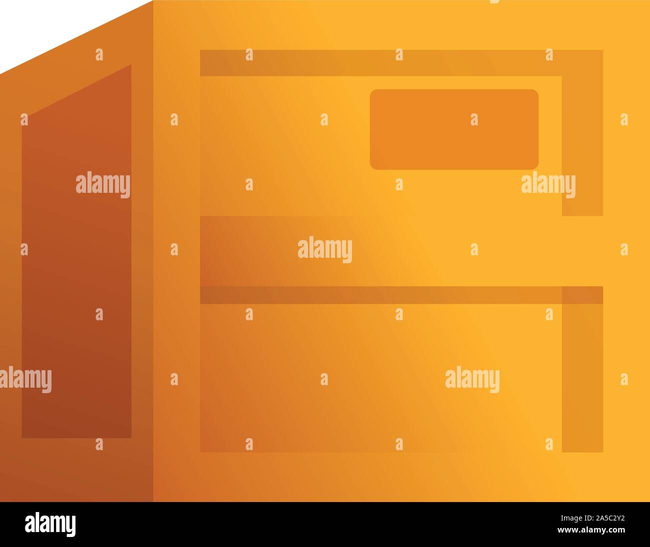 Empty parcel box icon. Cartoon of empty parcel box vector icon for web ...