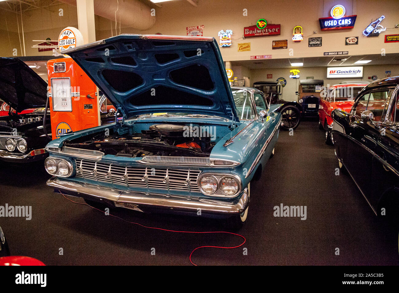 Punta Gorda, Florida, USA October 13, 2019 Blue 1957 Chevrolet