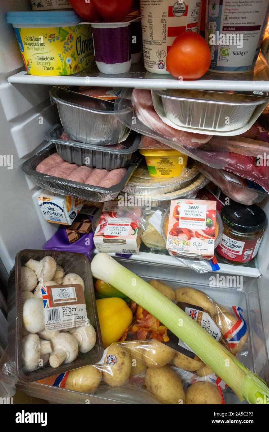 Fridge full of food Stock Photo - Alamy