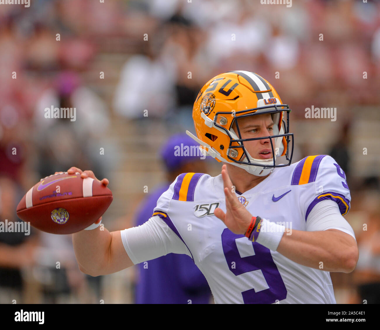 Starkville, MS, USA. 19th Oct, 2019. LSU tackle, Tyler Shelvin (72) during  the NCAA football game between the LSU Tigers and the Mississippi State  Bulldogs at Davis Wade Stadium in Starkville, MS. Credit: Kevin  Langley/CSM/Alamy Live News Stock Photo