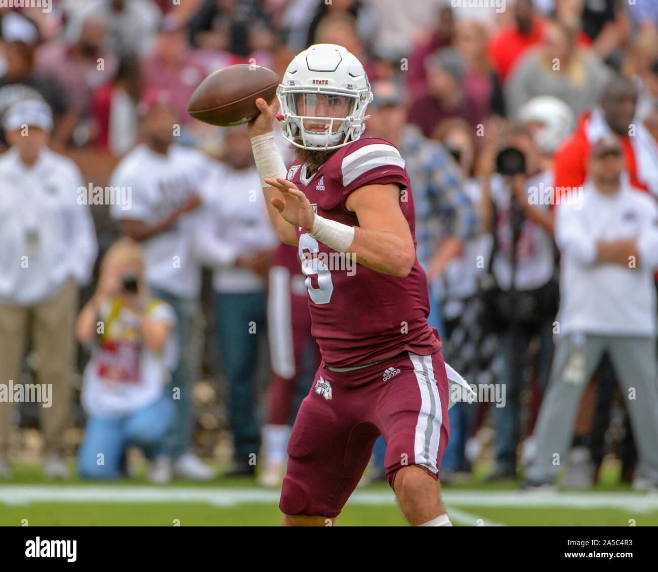 Starkville, MS, USA. 19th Oct, 2019. LSU tackle, Tyler Shelvin (72) during  the NCAA football game between the LSU Tigers and the Mississippi State  Bulldogs at Davis Wade Stadium in Starkville, MS. Credit: Kevin  Langley/CSM/Alamy Live News Stock Photo