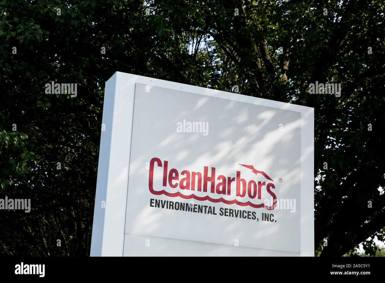 A logo sign outside of a facility occupied by Clean Harbors, Inc., in Reidsville, North Carolina on September 15, 2019. Stock Photo