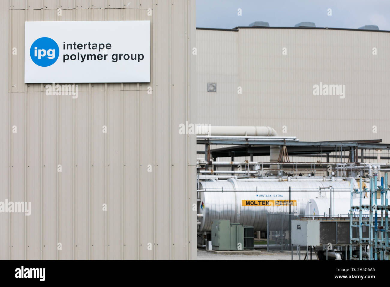 A logo sign outside of a facility occupied by the Intertape Polymer Group in Danville, Virginia on September 15, 2019. Stock Photo
