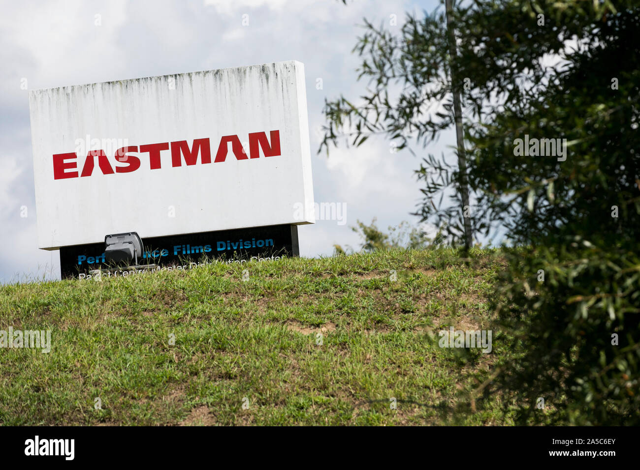 A logo sign outside of a facility occupied by the Eastman Chemical Company in Martinsville, Virginia on September 15, 2019. Stock Photo