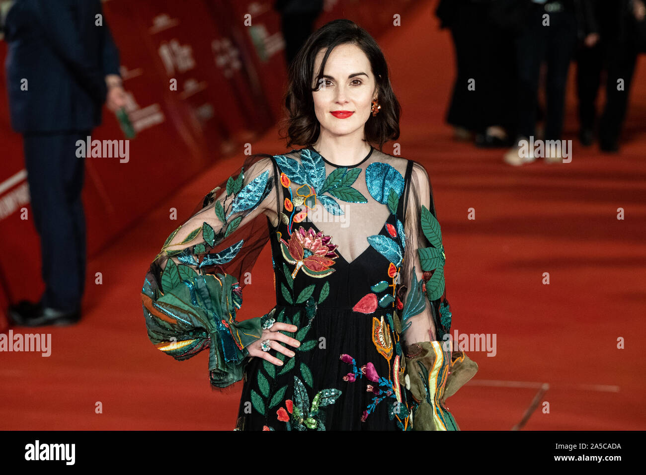 Michelle Dockery attends the 'Downton Abbey' red carpet during the 14th Rome Film Festival. Stock Photo