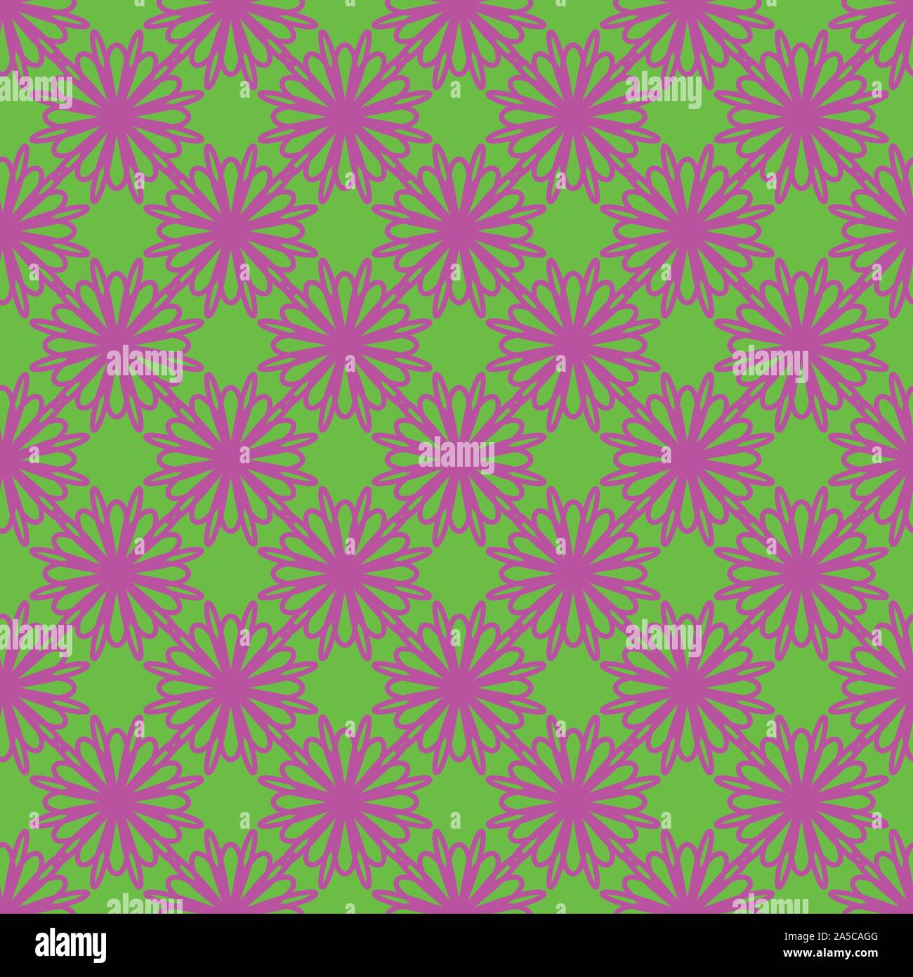 Abstract magenta floral pattern on the light green background Stock Vector