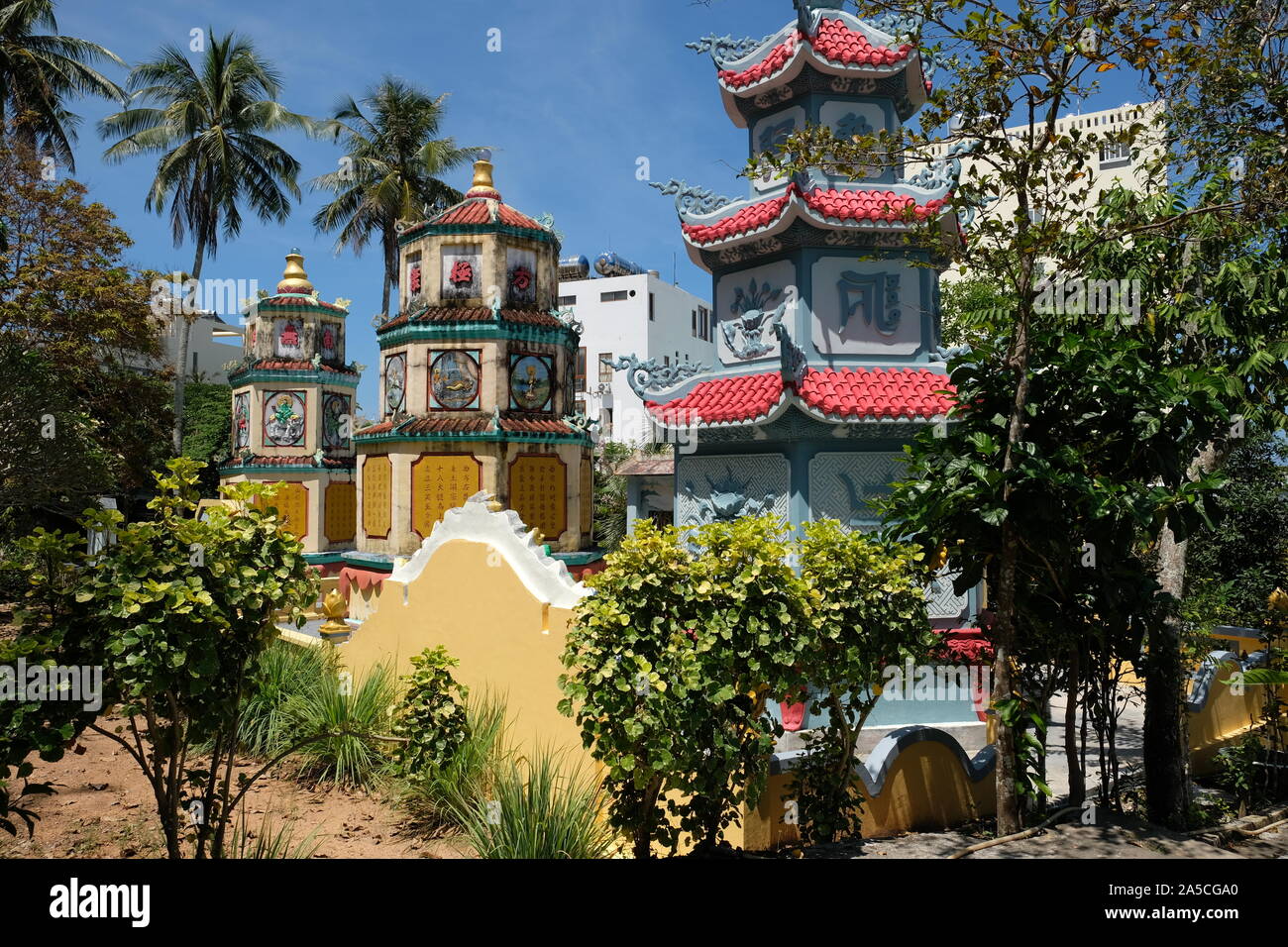 Vietnam, Phu Quoc, Kien Giang, Pagoda, Sung Hung Co Tu, upper pagoda, pagoda, area, scenic, photo, Stock Photo
