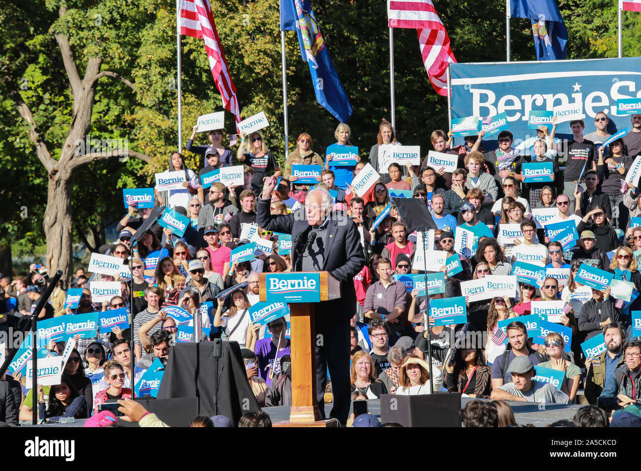 Queensbridge Park, Queens, New York, USA - October 19, 2019: huge ...