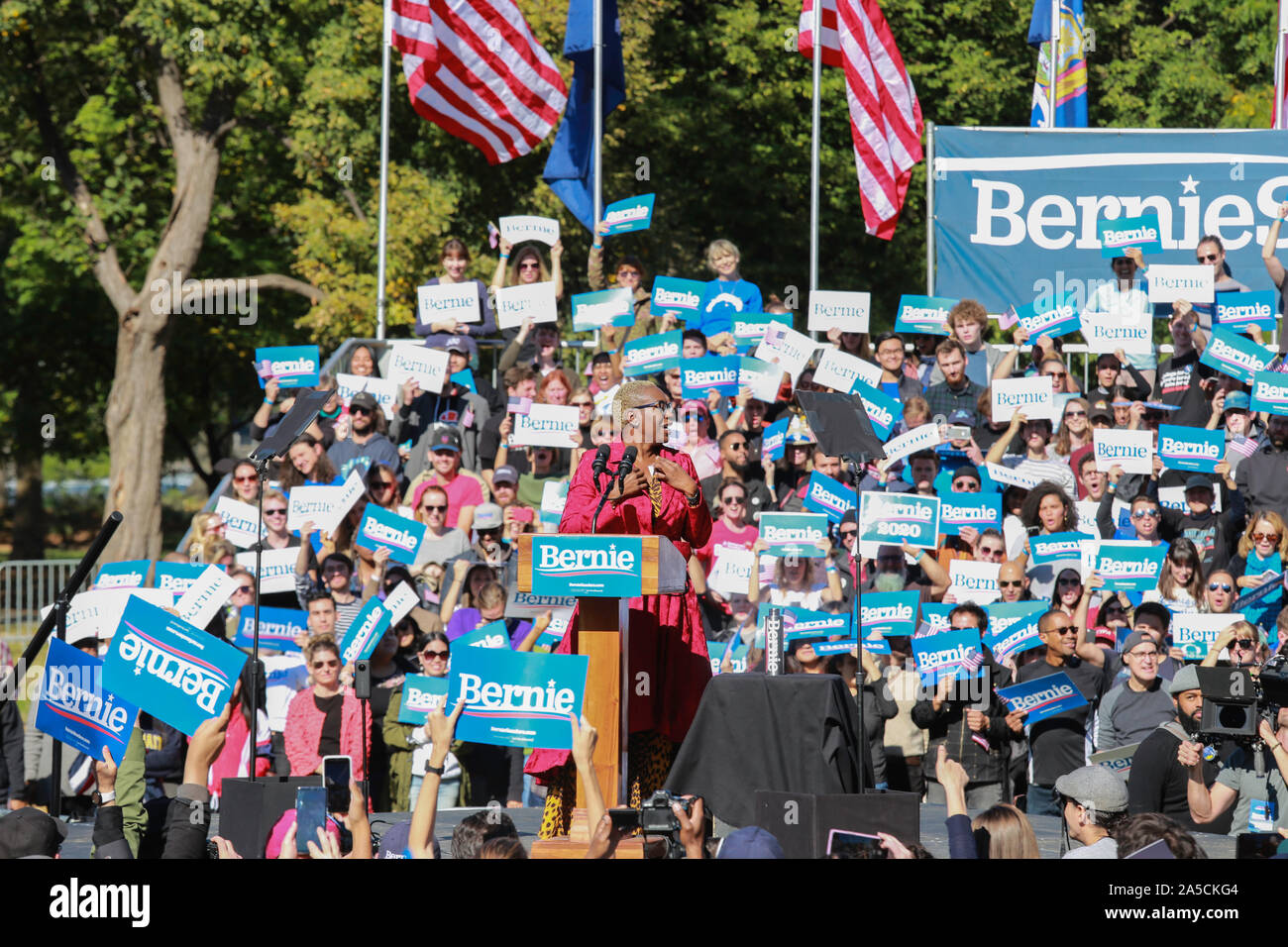 Queensbridge Park, Queens, New York, USA - October 19, 2019: huge ...