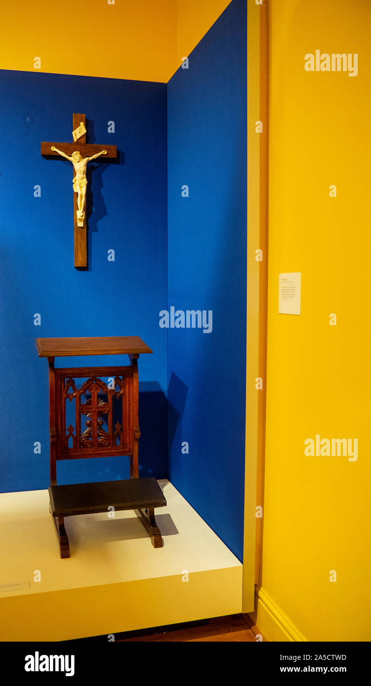 Religious objects on display at the Mary MacKillop Heritage Centre in East Melbourne Victoria Australia. Stock Photo