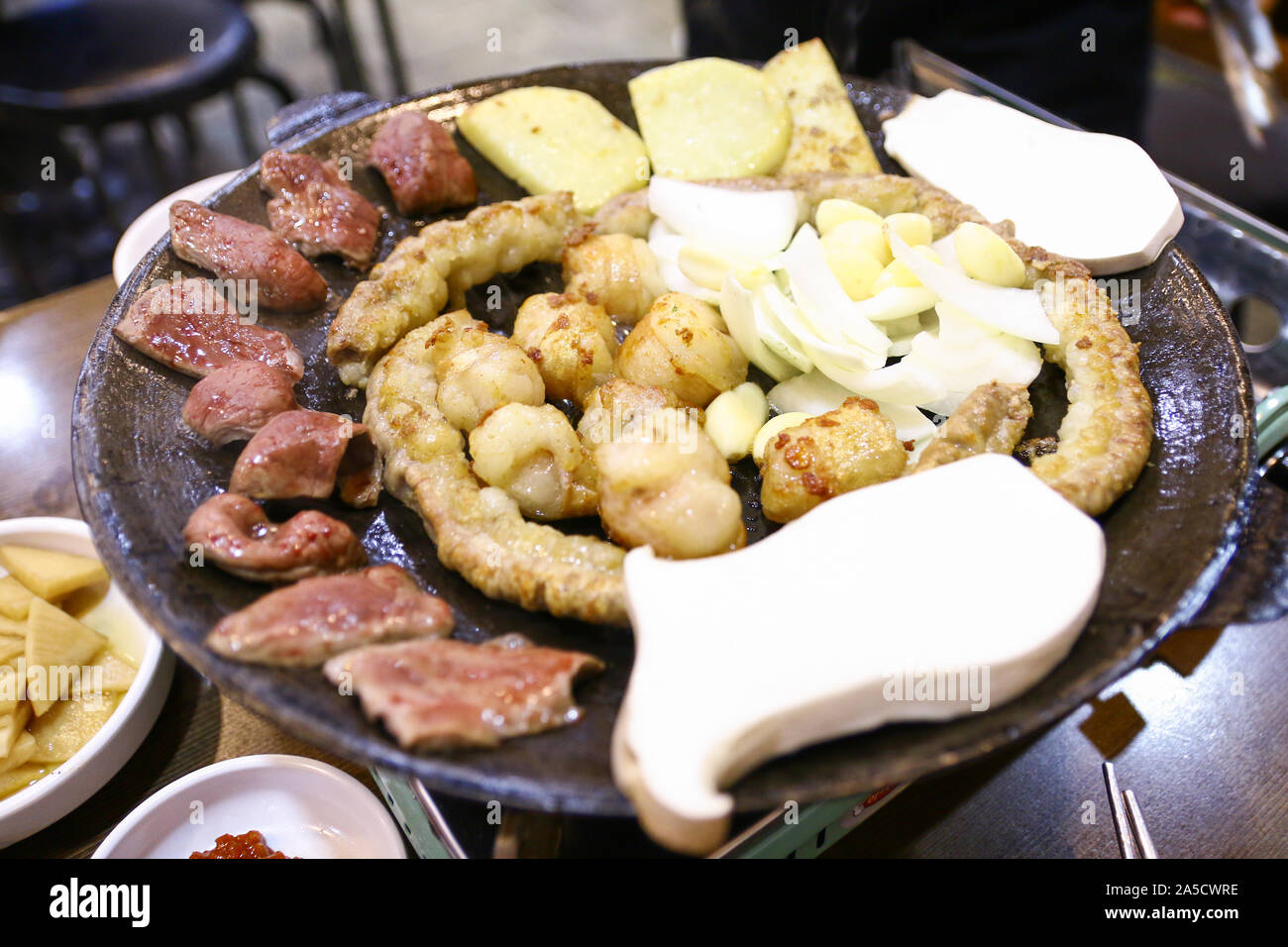 Gopchanggui, Korean Grilled Beef Tripe Stock Photo Alamy