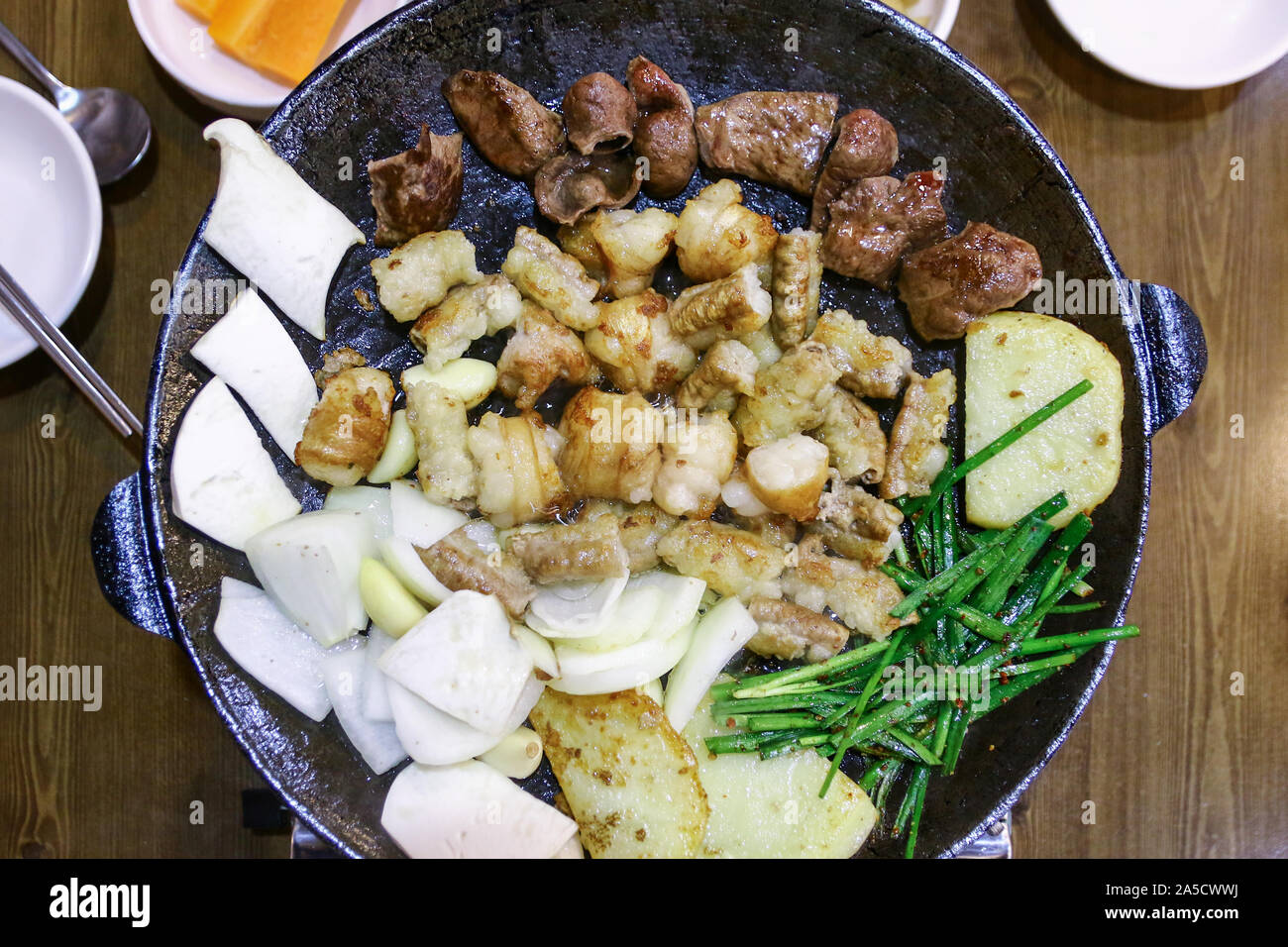 Gopchang-gui, Korean Grilled Beef Tripe Stock Photo - Alamy