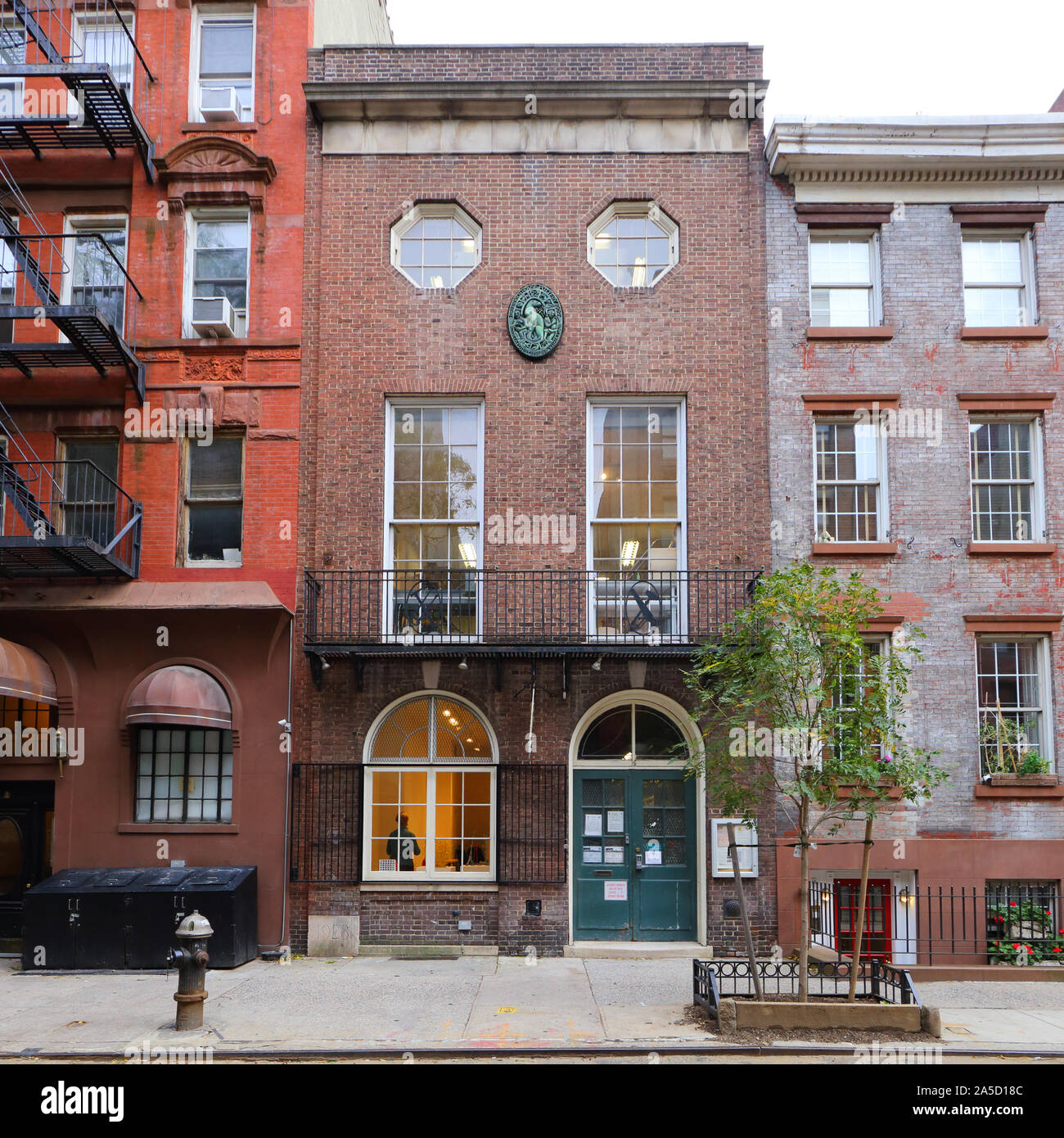 Greenwich House Pottery, 16 Jones Street, New York, NY.  exterior storefront of a arts school in the Greenwich Village neighborhood of Manhattan. Stock Photo