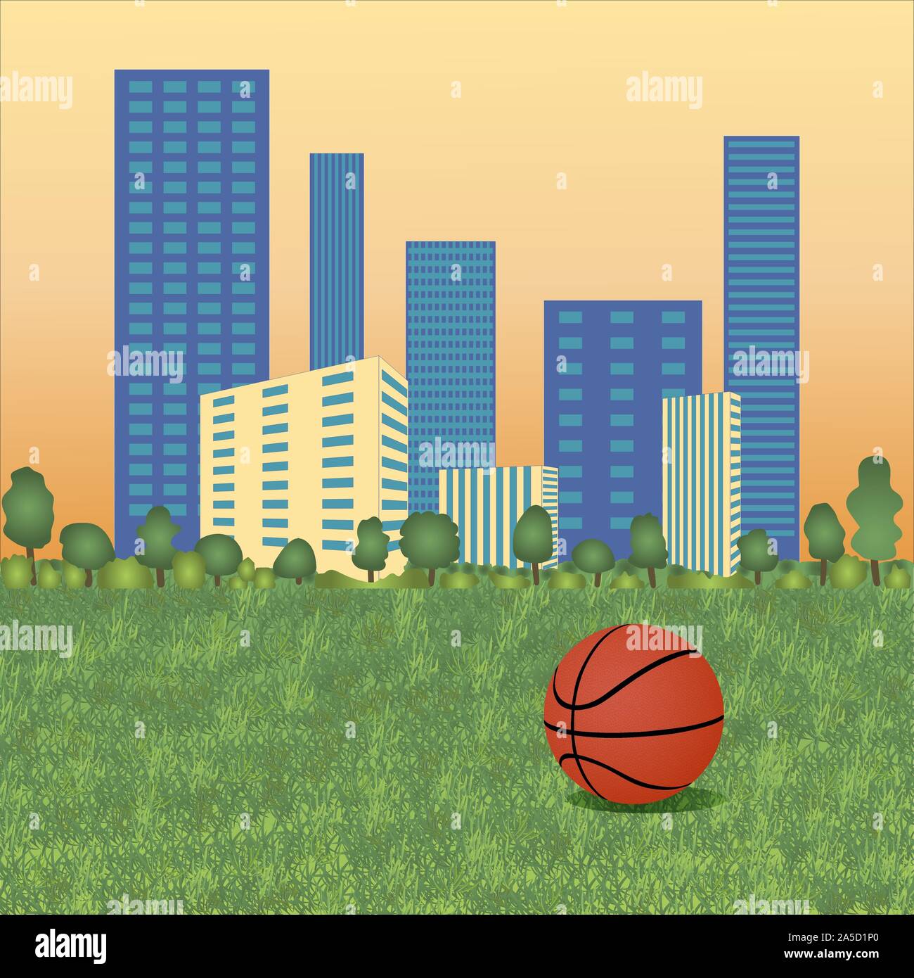 Basketball City Stock Vector Images Alamy