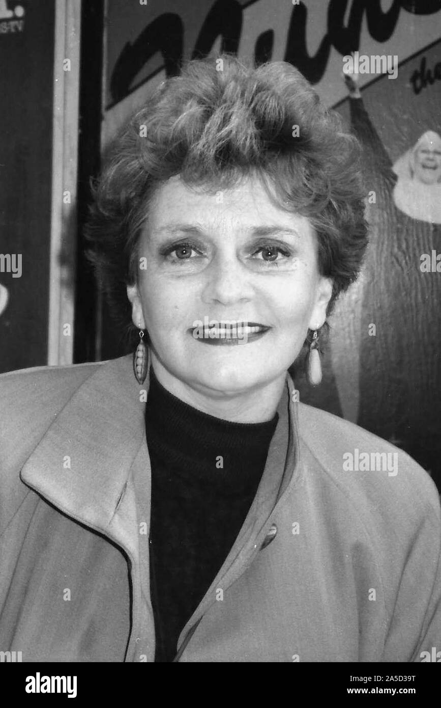 Celebrity portraits from the 1989 Broadway Cares/Equity Fights AIDS Flea Market held in Shubert Alley. Featuring: Joyce Van Patten Where: New York, New York, United States When: 30 Sep 1989 Credit: Joseph Marzullo/WENN.com Stock Photo