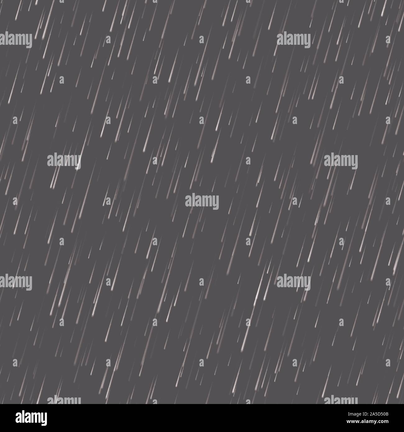 Seamless rainfall texture. Rain drop effect. Abstract rainy background. Vector isolated on dark background Stock Vector