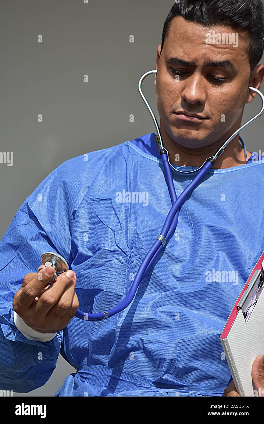 Confused Male Medical Professional Stock Photo - Alamy