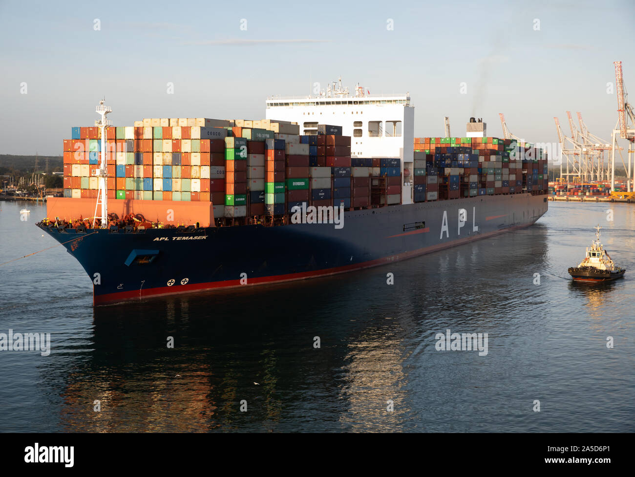 Container ship in Southampton docks, uk Stock Photo Alamy