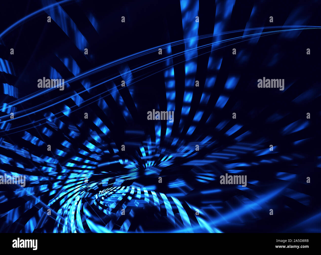Dynamic curves ands blur pattern. Fractal graphics. Science and technology concept. Stock Photo