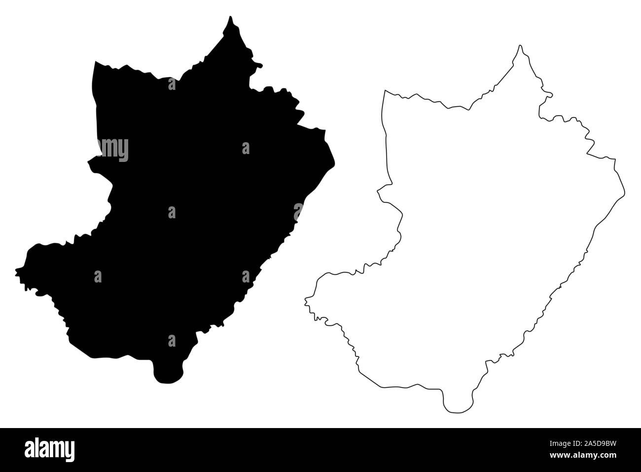 Lekoumou Department (Departments of the Republic of the Congo, Congo-Brazzaville, Congo Republic,RotC) map vector illustration, scribble sketch Lekoum Stock Vector