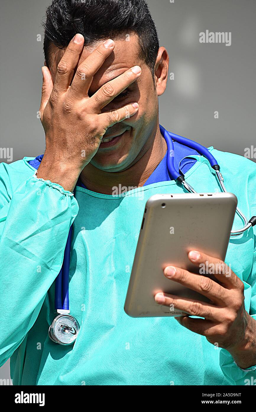 Doctor male and concerned hi-res stock photography and images - Alamy