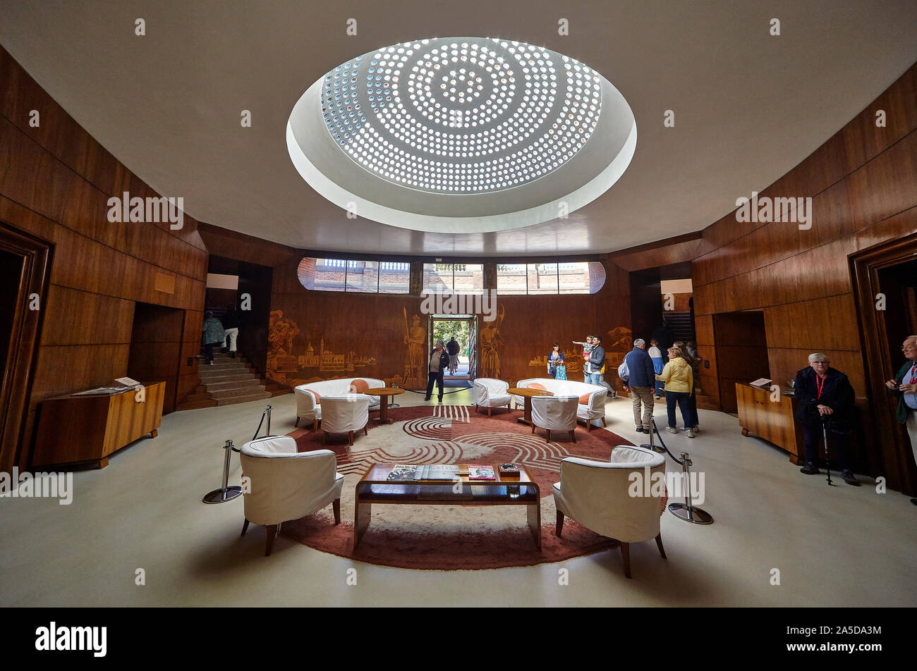 Eltham Palace is a large house in Eltham in the Royal Borough of Greenwich, in south-east London, England. Managed since 1995 by English Heritage. Stock Photo