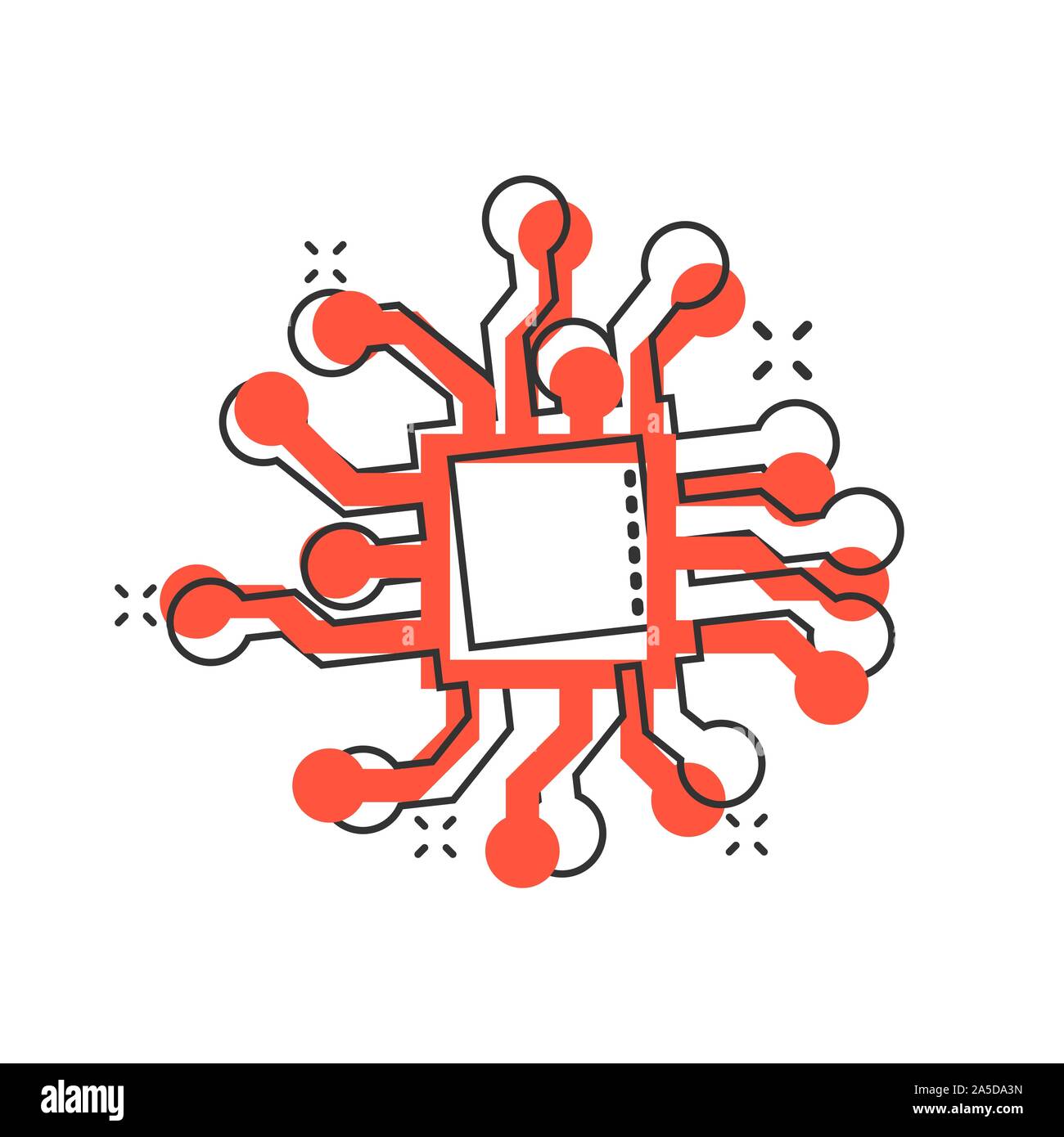 Microchip icon in cartoon hi-res stock photography and images - Alamy