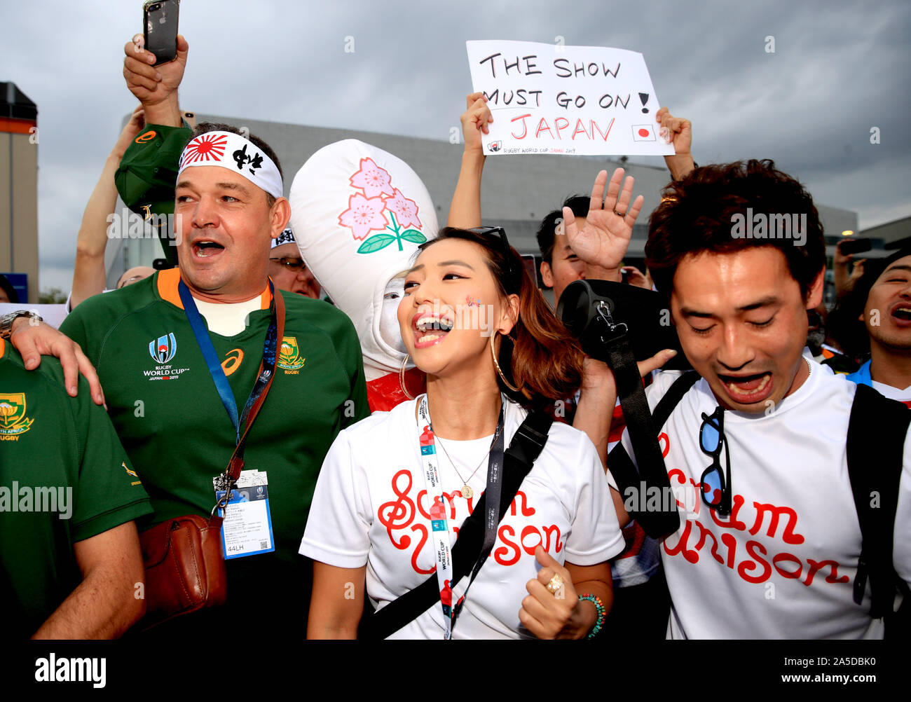 Rugby fans outside the stadium prior to the 2019 Rugby World Cup ...