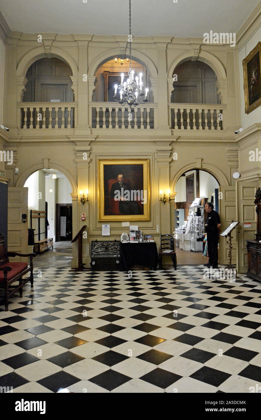 The Hall inside Christchurch Mansion, Ipswich, Suffolk, UK. It is now a museum, open to the public. Stock Photo