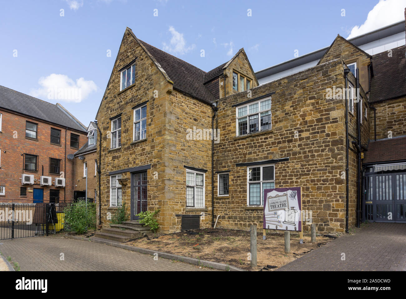 Looking Glass Theatre and Stage School, Northampton, UK; situated in the historic Hazelrigg House, which dates from Tudor times. Stock Photo