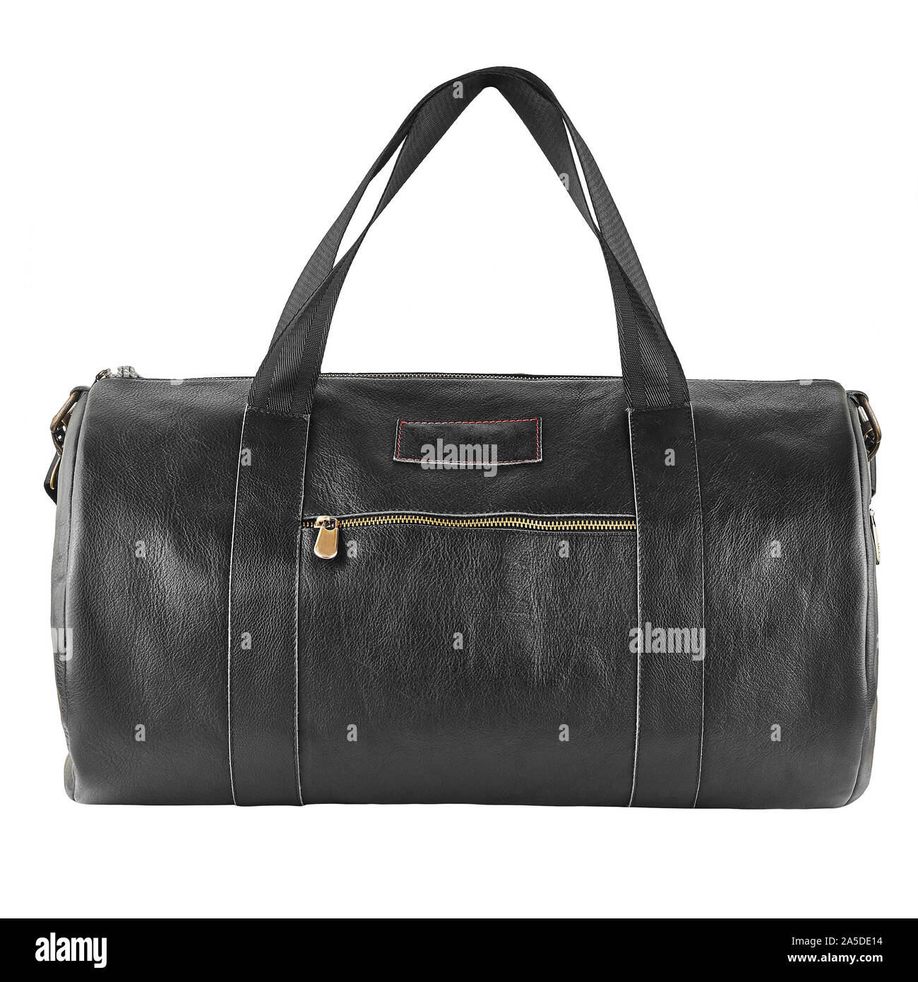 Leathercraft bag isolated on a white background Stock Photo